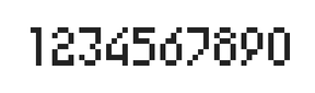 4×7数字点阵字体 ddN47AB0436