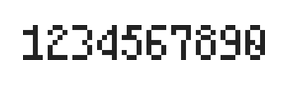 4×7数字点阵字体 ddN47AB0438