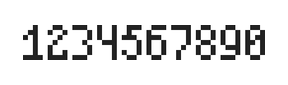 4×7数字点阵字体 ddN47AB0439