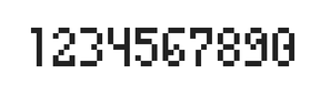 4×7数字点阵字体 ddN47AB0446