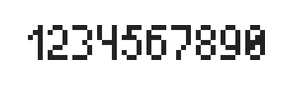 4×7数字点阵字体 ddN47AB0453