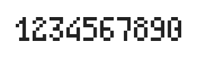 4×7数字点阵字体 ddN47AB0457