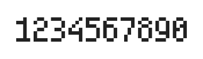 4×7数字点阵字体 ddN47AB0458