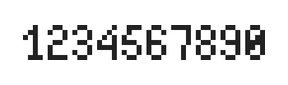 4×7数字点阵字体 ddN47AB0461
