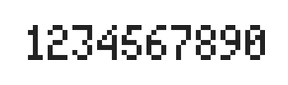 4×7数字点阵字体 ddN47AB0468