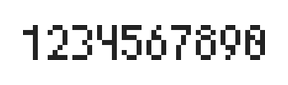 4×7数字点阵字体 ddN47AB0481