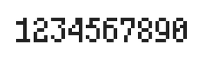 4×7数字点阵字体 ddN47AB0482
