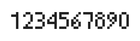 4×7数字点阵字体 ddN47AB0483