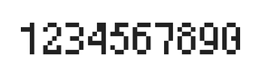 4×7数字点阵字体 ddN47AB0486