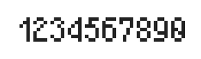 4×7数字点阵字体 ddN47AB0491