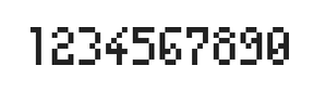 4×7数字点阵字体 ddN47AB0495