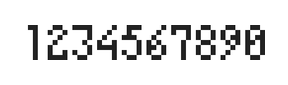 4×7数字点阵字体 ddN47AB0501