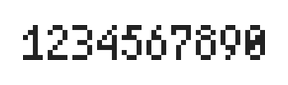 4×7数字点阵字体 ddN47AB0502