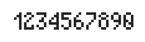 4×7数字点阵字体 ddN47AB0503