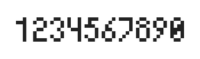 4×7数字点阵字体 ddN47AB0511