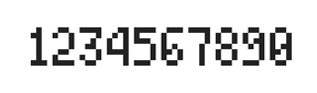 4×7数字点阵字体 ddN47AB0519