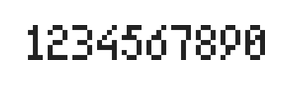 4×7数字点阵字体 ddN47AB0522