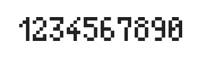 4×7数字点阵字体 ddN47AB0524