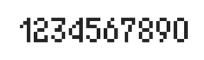 4×7数字点阵字体 ddN47AB0525