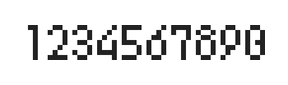 4×7数字点阵字体 ddN47AB0526