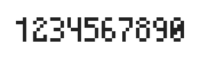 4×7数字点阵字体 ddN47AB0529