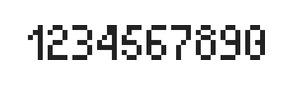 4×7数字点阵字体 ddN47AB0531