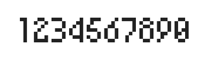 4×7数字点阵字体 ddN47AB0539