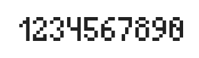 4×7数字点阵字体 ddN47AB0547