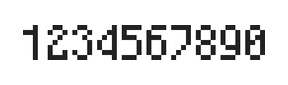 4×7数字点阵字体 ddN47AB0551