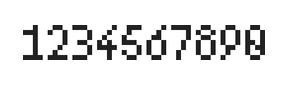 4×7数字点阵字体 ddN47AB0565