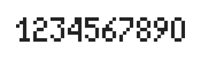 4×7数字点阵字体 ddN47AB0576