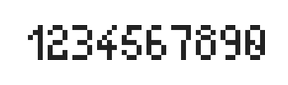 4×7数字点阵字体 ddN47AB0590