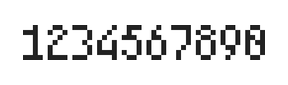 4×7数字点阵字体 ddN47AB0596
