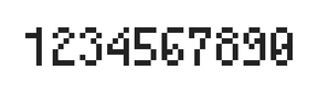 4×7数字点阵字体 ddN47AB0600