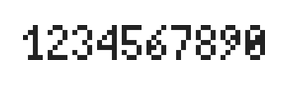 4×7数字点阵字体 ddN47AB0602