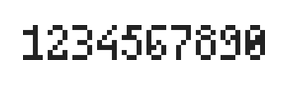 4×7数字点阵字体 ddN47AB0605