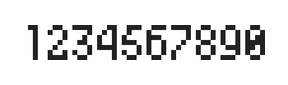 4×7数字点阵字体 ddN47AB0606