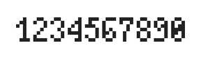 4×7数字点阵字体 ddN47AB0608