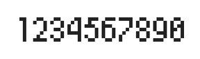 4×7数字点阵字体 ddN47AB0615