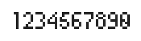 4×7数字点阵字体 ddN47AB0617