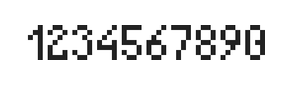 4×7数字点阵字体 ddN47AB0621