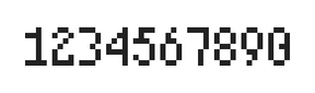 4×7数字点阵字体 ddN47AB0623