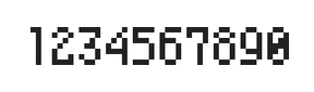 4×7数字点阵字体 ddN47AB0624