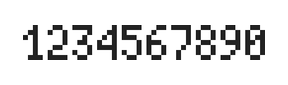 4×7数字点阵字体 ddN47AB0627
