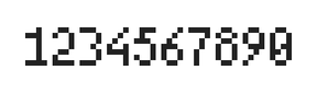4×7数字点阵字体 ddN47AB0632