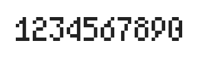 4×7数字点阵字体 ddN47AB0633