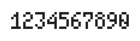 4×7数字点阵字体 ddN47AB0634