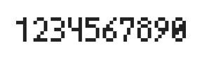 4×7数字点阵字体 ddN47AB0636