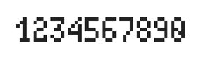 4×7数字点阵字体 ddN47AB0637