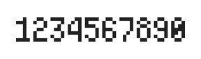 4×7数字点阵字体 ddN47AB0642